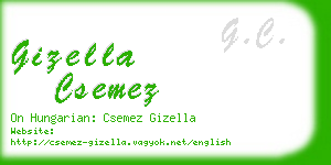 gizella csemez business card